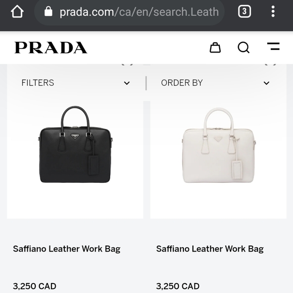 Prada Safiano Leather Briefcase - Picture 3 of 4